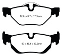 DP22069 Greenstuff Bakre Bromsbelägg (Gata) EBC Brakes