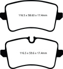 DP22082 Greenstuff Bakre Bromsbelägg (Gata) EBC Brakes