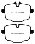 DP22089 Greenstuff Bakre Bromsbelägg (Gata) EBC Brakes