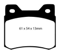 DP2464 Greenstuff Bakre Bromsbelägg (Gata) EBC Brakes