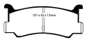 DP2673 Greenstuff Bakre Bromsbelägg (Gata) EBC Brakes