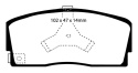 DP2765 DAIHATSU Charade 87-93 Greenstuff Främre Bromsbelägg (Street) EBC Brakes