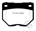 DP2826 Greenstuff Bakre Bromsbelägg (Gata) EBC Brakes