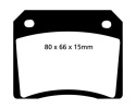 DP3101C Redstuff Bakre Bromsbelägg (Gata) EBC Brakes