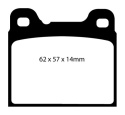 DP31043C Redstuff Bakre Bromsbelägg (Street) EBC Brakes