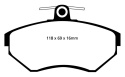 DP31112C Redstuff Främre Bromsbelägg (Gata) EBC Brakes