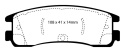 DP31122C Redstuff Bakre Bromsbelägg (Street) EBC Brakes