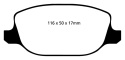 DP31425C Redstuff Bakre Bromsbelägg (Gata) EBC Brakes