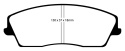 DP31723C Redstuff Främre Bromsbelägg (Gata) EBC Brakes
