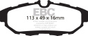 DP31870C Redstuff Bakre Bromsbelägg (Street) EBC Brakes