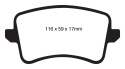 DP31988C Redstuff Bakre Bromsbelägg (Gata) EBC Brakes