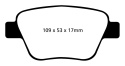 DP32075C Redstuff Bakre Bromsbelägg (Gata) EBC Brakes