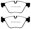 DP32077C Redstuff Främre Bromsbelägg (Gata) EBC Brakes