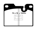 DP3346C Redstuff Bakre Bromsbelägg (Gata) EBC Brakes