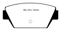 DP3576C Redstuff Bakre Bromsbelägg (Gata) EBC Brakes