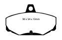 DP3617C Redstuff Bakre Bromsbelägg (Gata) EBC Brakes