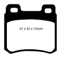 DP3671C Redstuff Bakre Bromsbelägg (Gata) EBC Brakes
