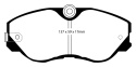 DP3736C Redstuff Främre Bromsbelägg (Gata) EBC Brakes