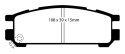 DP3821C Redstuff Bakre Bromsbelägg (Gata) EBC Brakes