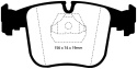 DP3870C Redstuff Främre Bromsbelägg (Gata) EBC Brakes