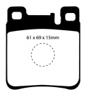 DP3887C Redstuff Bakre Bromsbelägg (Gata) EBC Brakes