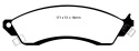 DP41131R Yellowstuff Främre Bromsbelägg (Sport) EBC Brakes