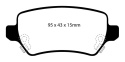 DP41447R Yellowstuff Bakre Bromsbelägg (Sport) EBC Brakes