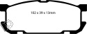 DP41453R Yellowstuff Bakre Bromsbelägg (Sport) EBC Brakes