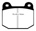 DP41538R Yellowstuff Bakre Bromsbelägg (Sport) EBC Brakes