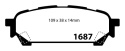 DP41687R Yellowstuff Bakre Bromsbelägg (Sport) EBC Brakes