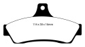 DP41711R Yellowstuff Bakre Bromsbelägg (Sport) EBC Brakes