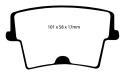 DP41722R Yellowstuff Bakre Bromsbelägg (Sport) EBC Brakes