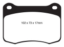 DP41820R Yellowstuff Bakre Bromsbelägg (Sport) EBC Brakes