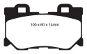 DP41824R Yellowstuff Bakre Bromsbelägg (Sport) EBC Brakes