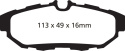 DP41870R Yellowstuff Bakre Bromsbelägg (Sport) EBC Brakes