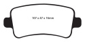 DP42016R Yellowstuff Bakre Bromsbelägg (Sport) EBC Brakes