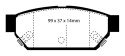 DP4986R Yellowstuff Bakre Bromsbelägg (Sport) EBC Brakes