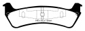DP61201 Greenstuff Bakre Bromsbelägg (Gata) EBC Brakes