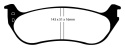 DP61805 Greenstuff Bakre Bromsbelägg (Gata) EBC Brakes