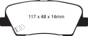 DP61806 Greenstuff Bakre Bromsbelägg (Gata) EBC Brakes