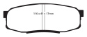 DP61816 Greenstuff Bakre Bromsbelägg (Gata) EBC Brakes