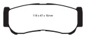 DP61982 Greenstuff Bakre Bromsbelägg (Gata) EBC Brakes