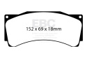 DP8080/2RP1 RP-1 Främre/Bakre Bromsbelägg (Racing) EBC Brakes
