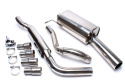 VW Golf I Cabriolet, Scirocco II Golf I Cabriolet, Typ 155, / Scirocco II, Typ 53B 1984-1993 Rostfritt Sportavgassystem Catback TA Technix
