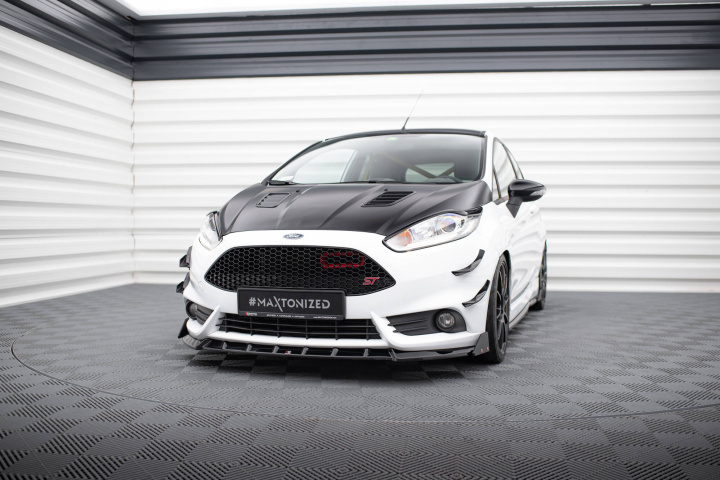 Ford Fiesta ST 2013-2017 Frontsplitter V.6 + Splitters Maxton Design i gruppen Välj bilmodell / Ford / Fiesta MK7 Facelift 12-17 / Styling hos DDESIGN Scandinavia AB (FO-FI-7F-ST-FD6G-FSF1B)