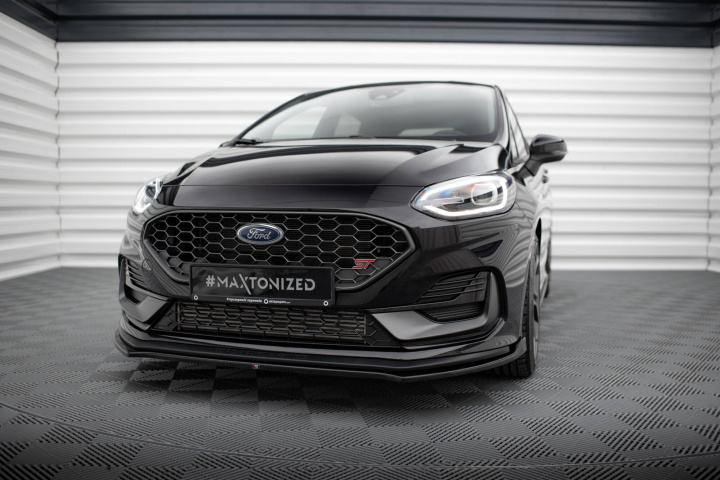 Ford Fiesta MK8 ST / ST-Line Facelift 2021+ Frontsplitter V.1 Maxton Design i gruppen Välj bilmodell / Ford / Fiesta MK8 17+ / Styling hos DDESIGN Scandinavia AB (FO-FI-8F-ST-FD1G)