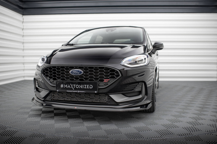 Ford Fiesta MK8 ST / ST-Line Facelift 2021+ Frontsplitter V.3 Maxton Design i gruppen Välj bilmodell / Ford / Fiesta MK8 17+ / Styling hos DDESIGN Scandinavia AB (FO-FI-8F-ST-FD3G)