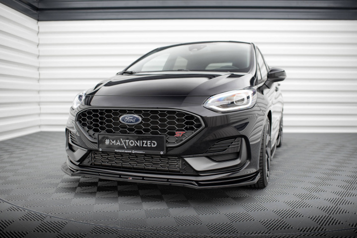Ford Fiesta MK8 ST / ST-Line Facelift 2021+ Frontsplitter V.4 Maxton Design i gruppen Välj bilmodell / Ford / Fiesta MK8 17+ / Styling hos DDESIGN Scandinavia AB (FO-FI-8F-ST-FD4G)