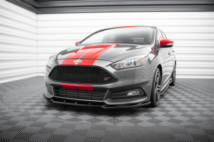 Ford Focus ST MK3 Facelift 2015-2018 Frontläpp / Frontsplitter V.5 Maxton Design i gruppen Välj bilmodell / Ford / Focus ST MK3 11-19 / Styling / Front hos DDESIGN Scandinavia AB (FO-FO-3F-ST-FD5G)