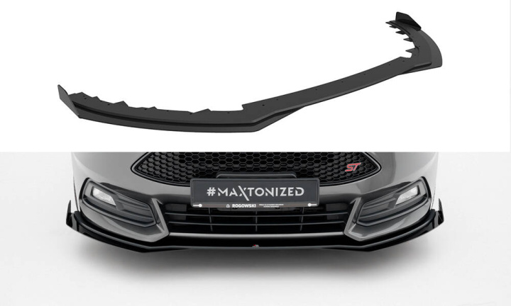 Ford Focus ST Mk3 Facelift 2015-2018 Street Pro Frontsplitter / Frontläpp + Splitters Maxton Design i gruppen Välj bilmodell / Ford / Focus ST MK3 11-19 / Styling hos DDESIGN Scandinavia AB (FOFO3FSTCNC-FD4BRBFSF1G)
